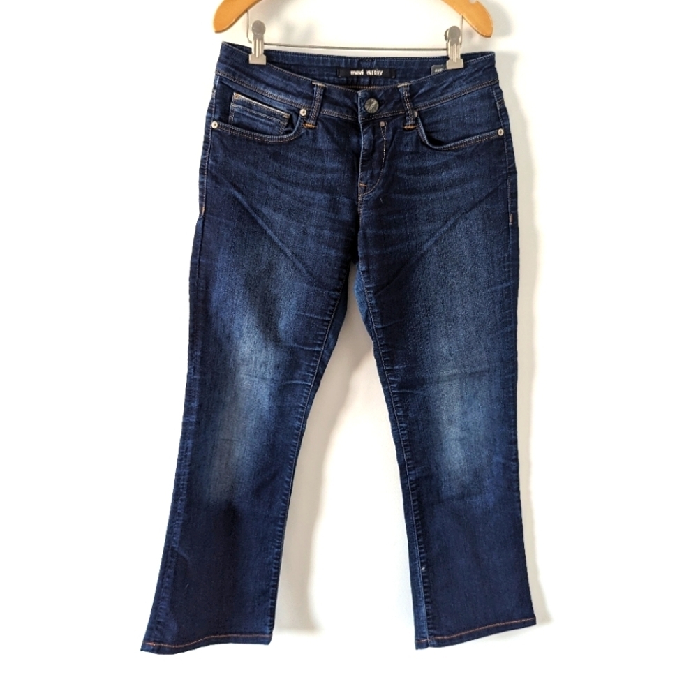MAVI Amelie Mid-Rise Bootcut Jeans, Dark Blue, Women's 27/32 Vintage